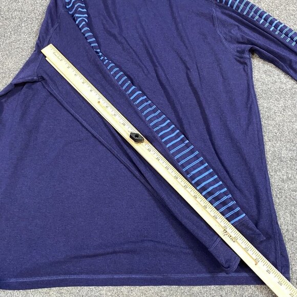 Tasc Shirt XL Blue Solid 1/4 Zip Pullover Long Sleeves Organic Cotton Bamboo - Picture 7 of 8